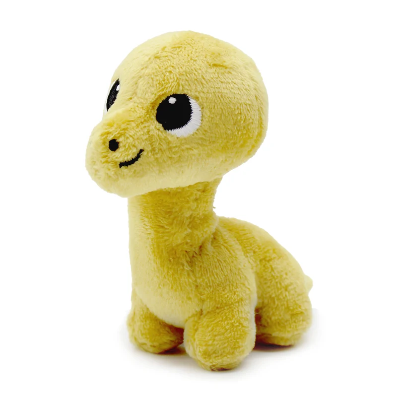 Peluche Marcus le diplodocus maman et son bébé jaune moutarde - Les Ptipotos