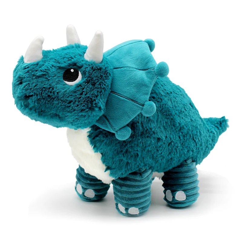 Peluche Penelops le tricératops maman et son bébé bleu paon - Les Ptipotos