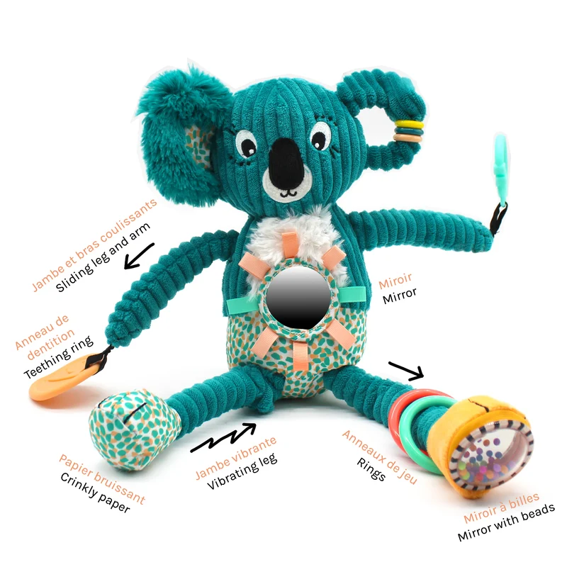 Peluche d'activités nomade Berlingos le koala