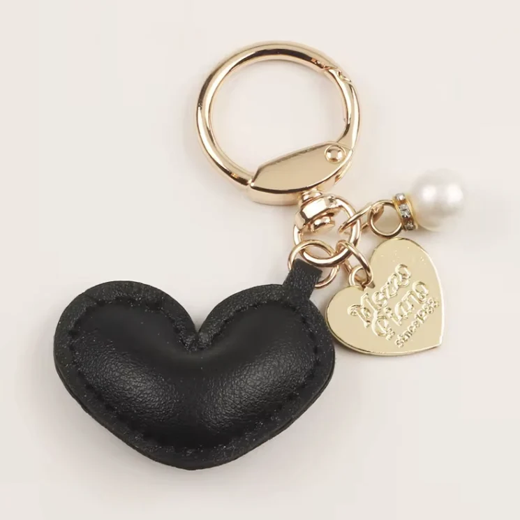 Porte clé coeur Ébène
