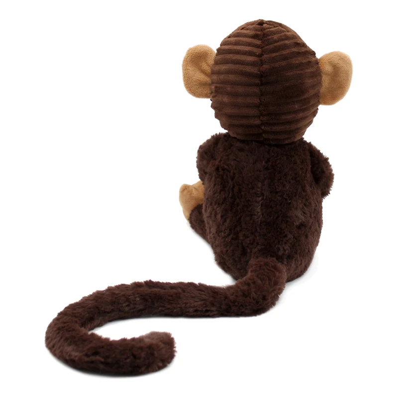 Peluche singe Zazou maman et son bébé marron chocolat - Les Ptipotos