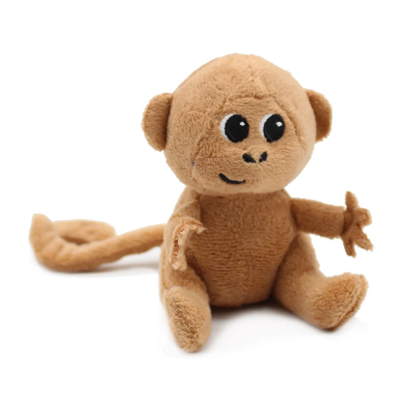 Peluche singe Zazou maman et son bébé marron chocolat - Les Ptipotos