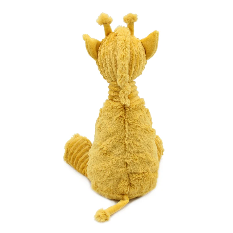 Peluche girafe Loncou maman et son bébé jaune moutarde - Les Ptipotos