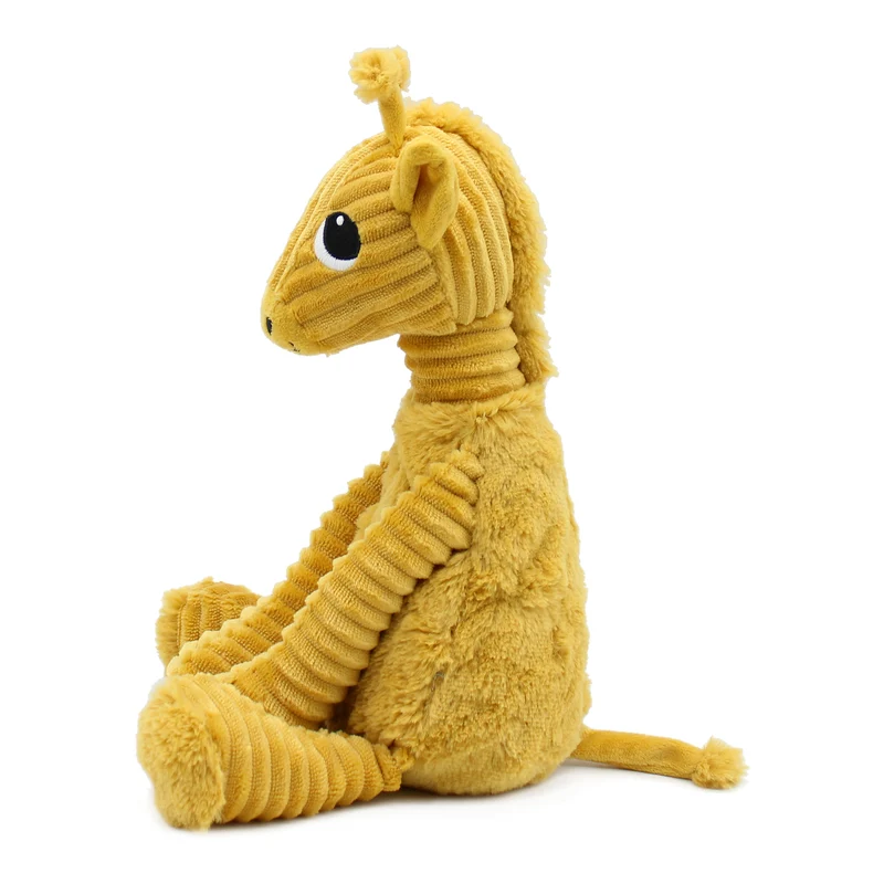 Peluche girafe Loncou maman et son bébé jaune moutarde - Les Ptipotos