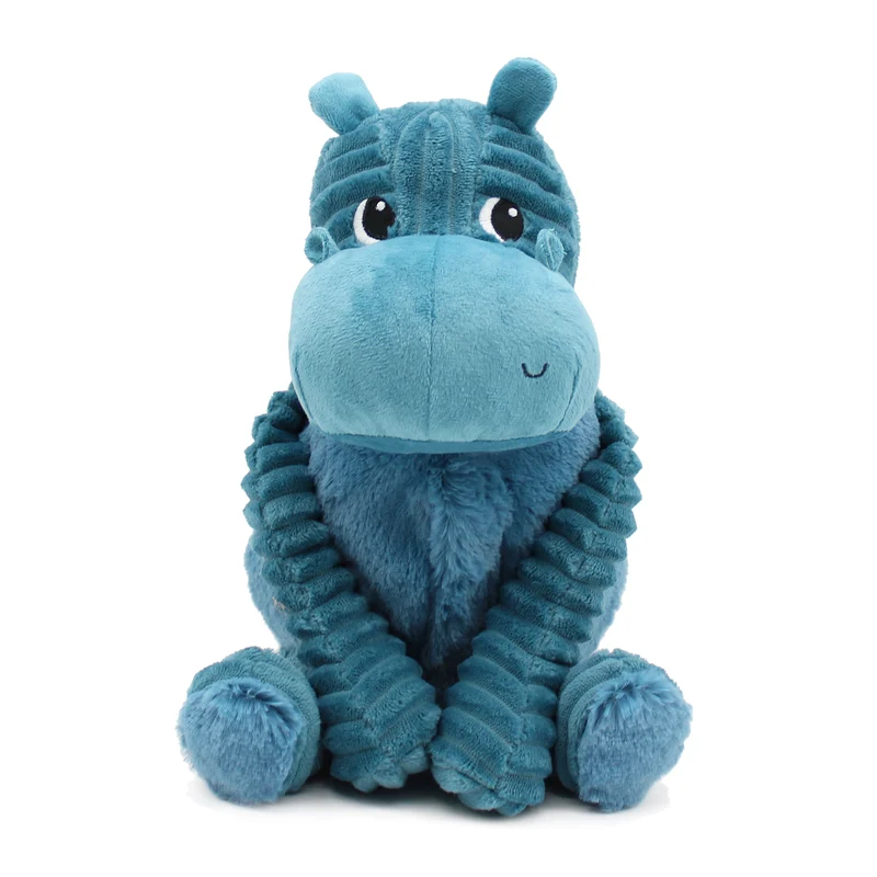 Peluche hippopotame Bibou maman et son bébé bleu - Les Ptipotos