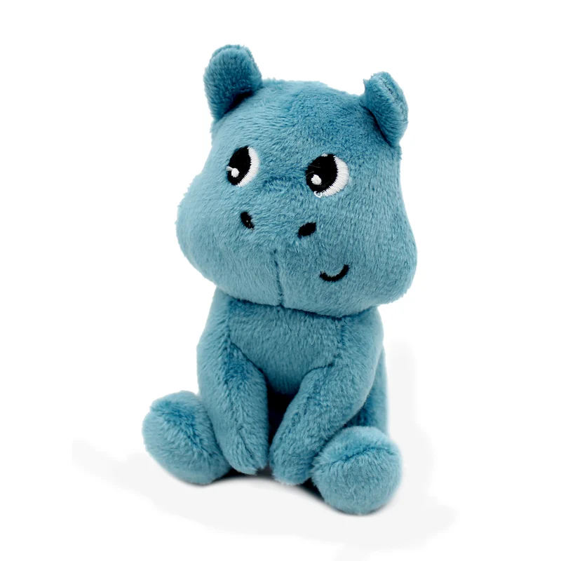 Peluche hippopotame Bibou maman et son bébé bleu - Les Ptipotos
