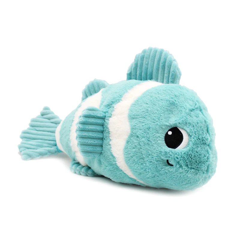 Peluche poisson-clown Bigou maman et son bébé bleu aqua - Les Ptipotos