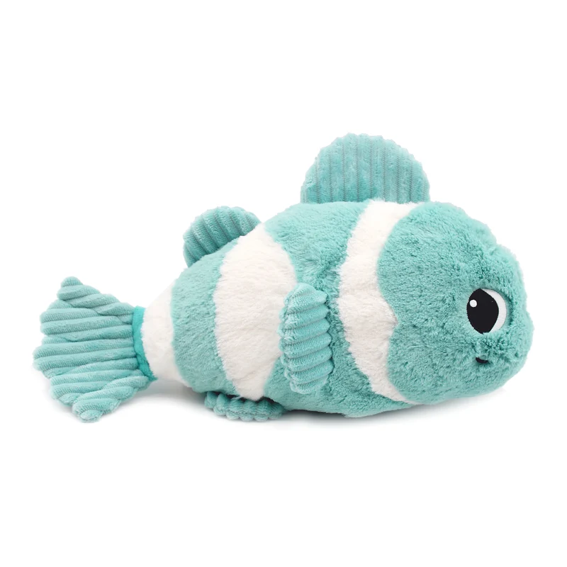 Peluche poisson-clown Bigou maman et son bébé bleu aqua - Les Ptipotos