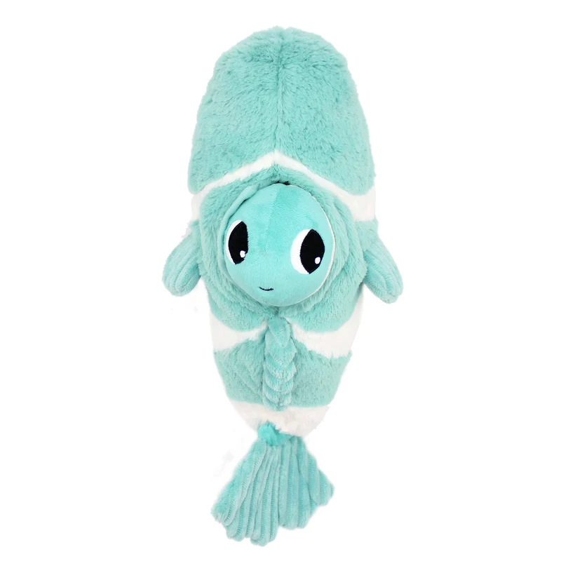 Peluche poisson-clown Bigou maman et son bébé bleu aqua - Les Ptipotos