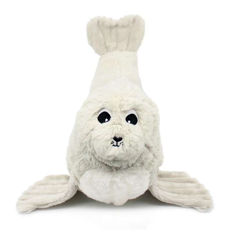 Peluche otarie Ploufou maman et son bébé gris clair - Les Ptipotos