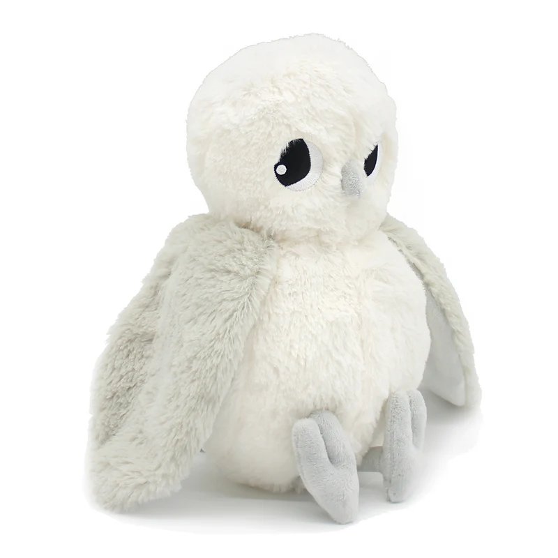 Peluche chouette polaire Coucou maman et son bébé gris clair - Les Ptipotos