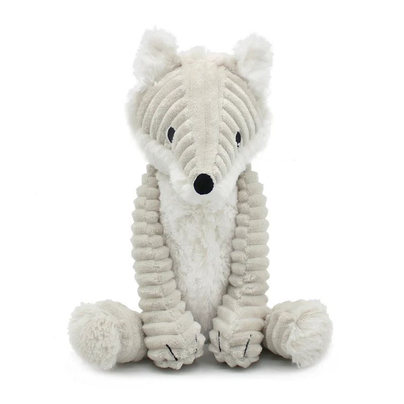 Peluche renard arctique Frimou maman et son bébé gris clair - Les Ptipotos