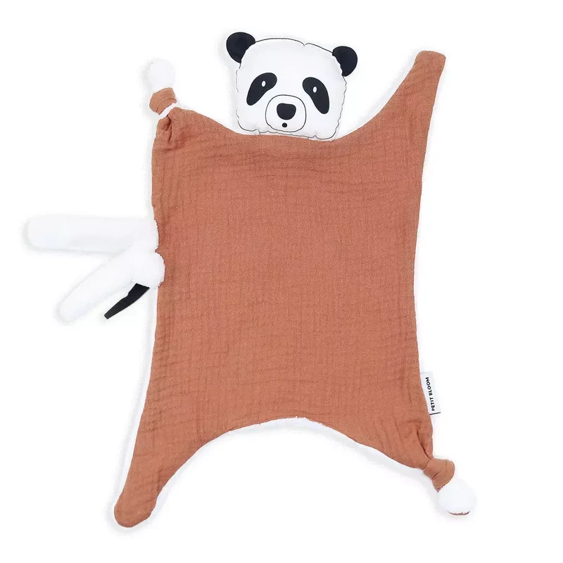 Doudou Lange Panda Doux couleur brique