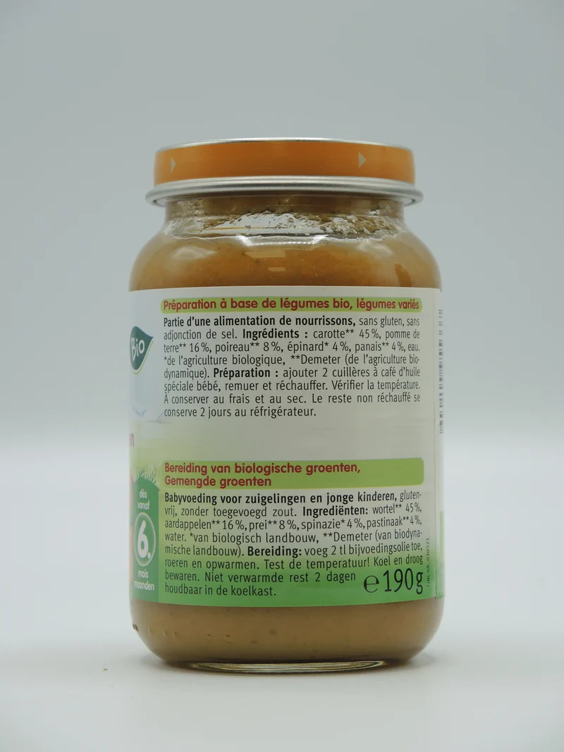 Légumes variés, 190g, Holle