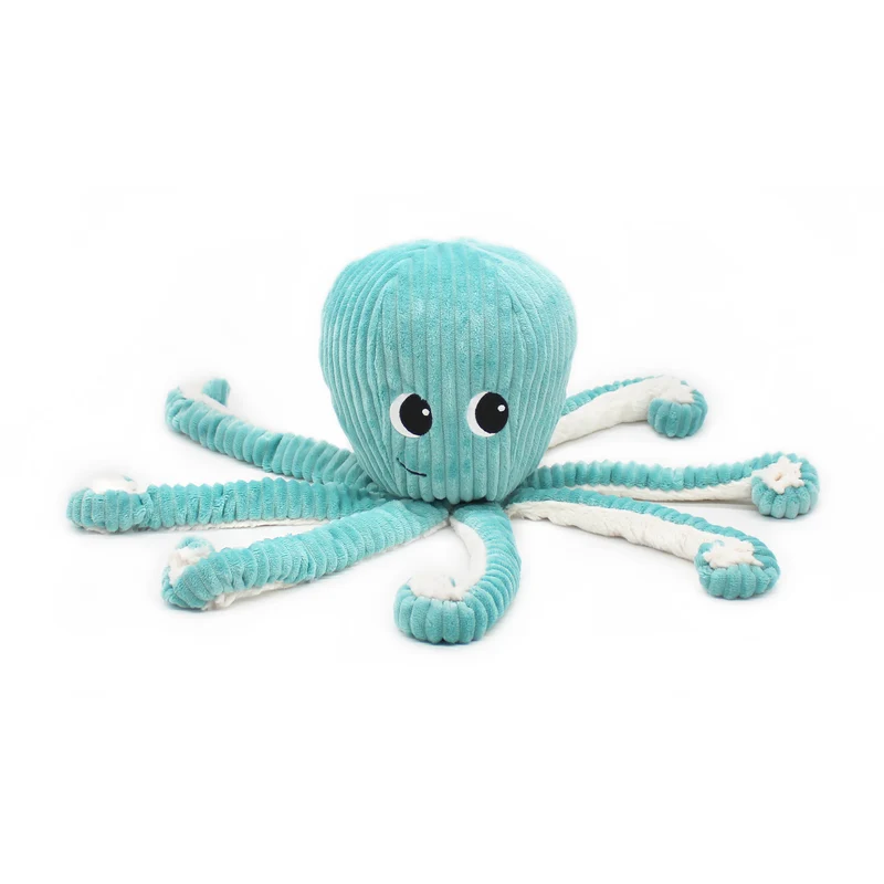 Peluche pieuvre Filou maman et son bébé bleu aqua - Les Ptipotos