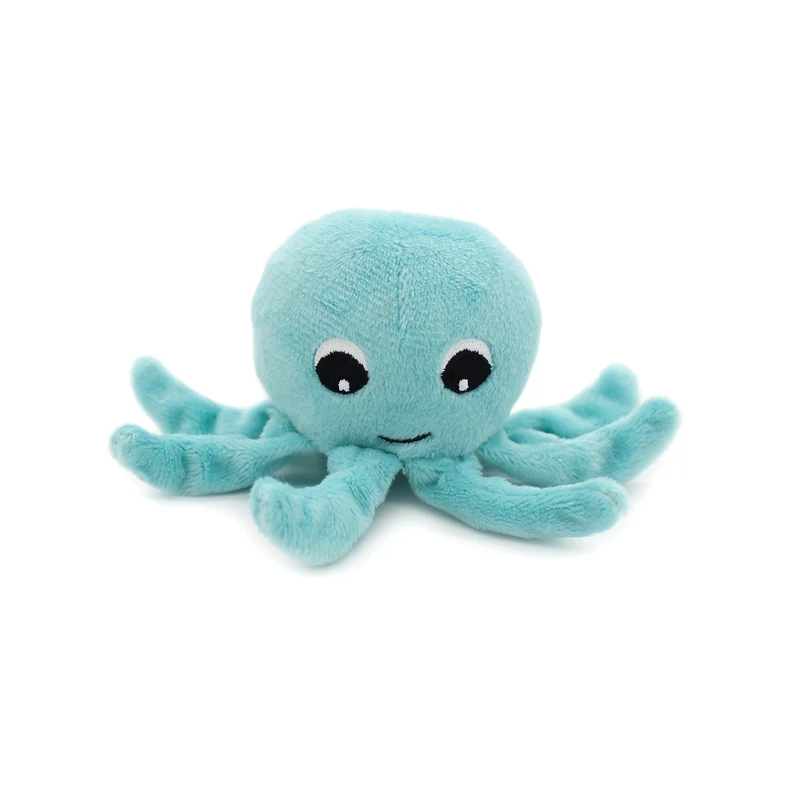 Peluche pieuvre Filou maman et son bébé bleu aqua - Les Ptipotos