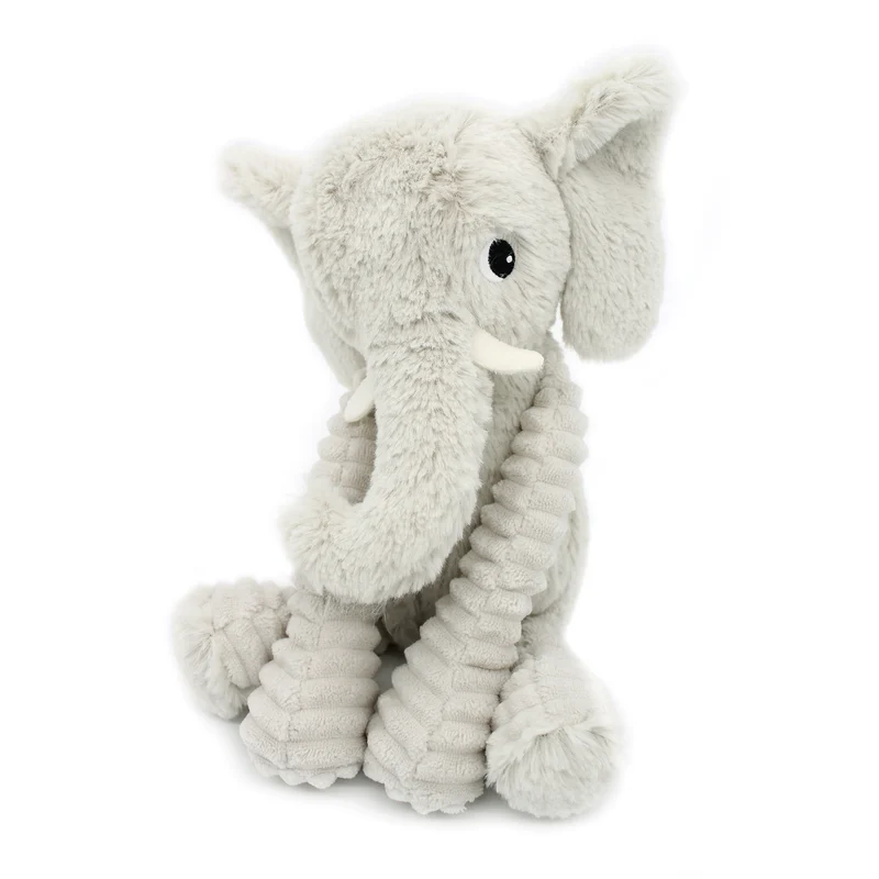 Peluche éléphant Dimoitou maman et son bébé gris clair - Les Ptipotos