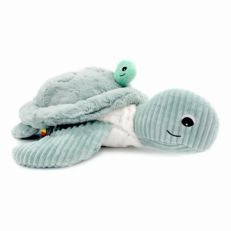 Peluche tortue GÉANTE Sauvenou maman et son bébé menthe - Les Ptipotos