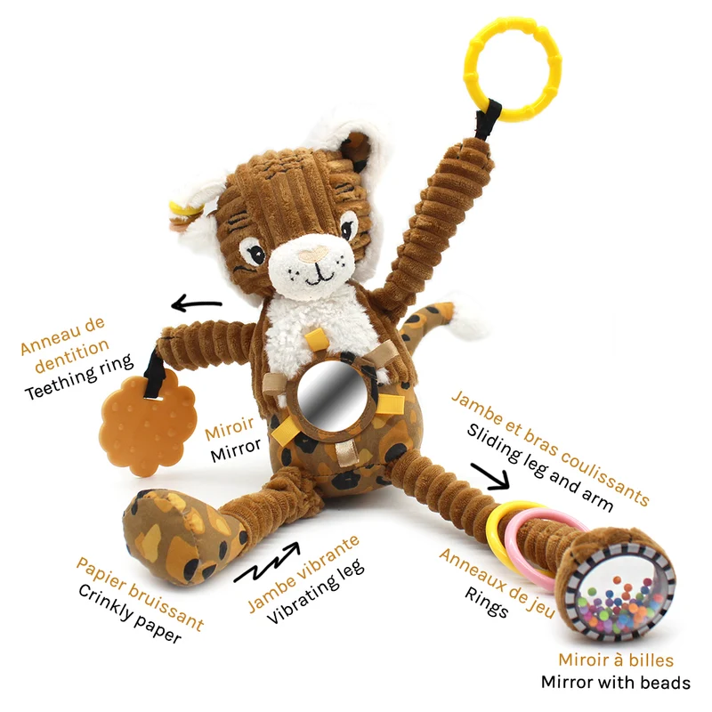 Peluche d'activités nomade Speculos le tigre