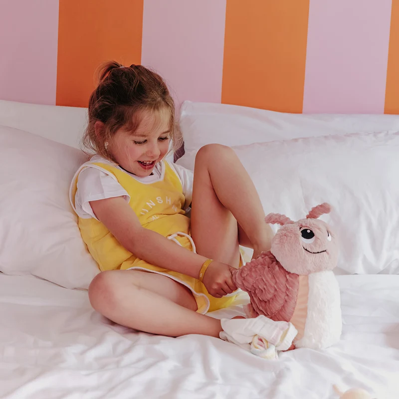 Peluche escargot Speedou maman et son bébé rose - Les Ptipotos