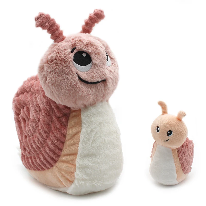 Peluche escargot Speedou maman et son bébé rose - Les Ptipotos