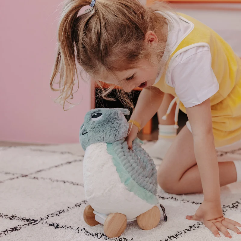 Peluche escargot Speedou maman et son bébé vert menthe - Les Ptipotos