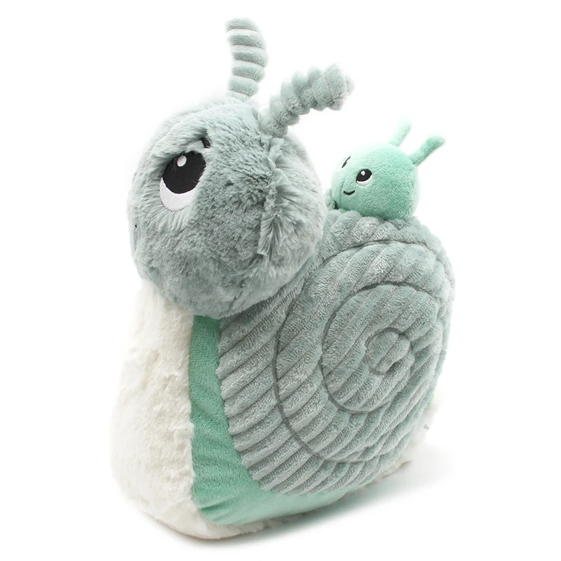 Peluche escargot Speedou maman et son bébé vert menthe - Les Ptipotos