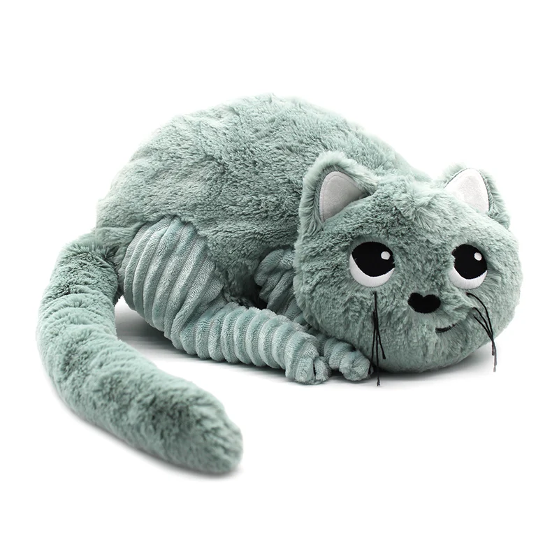 Peluche chat Miaou maman et son bébé vert menthe - Les Ptipotos