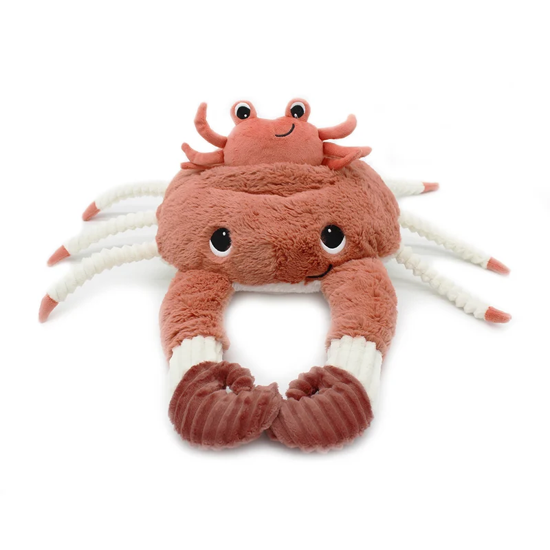 Peluche crabe Cassecou maman et son bébé terracotta - Les Ptipotos