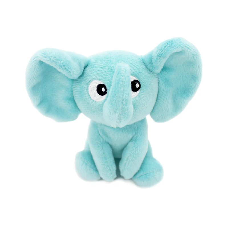 Peluche éléphant Dimoitou maman et son bébé bleu aqua - Les Ptipotos