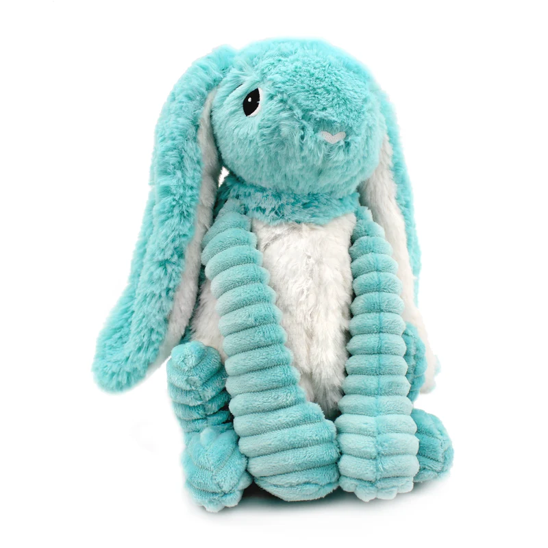 Peluche lapin Toudou maman et son bébé bleu aqua - Les Ptipotos