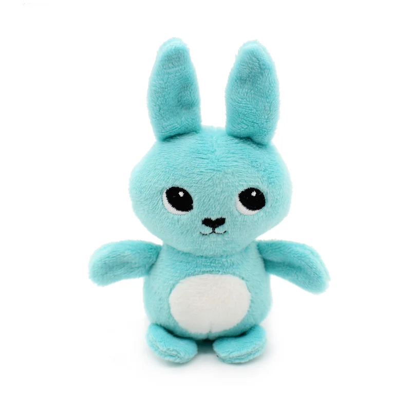 Peluche lapin Toudou maman et son bébé bleu aqua - Les Ptipotos