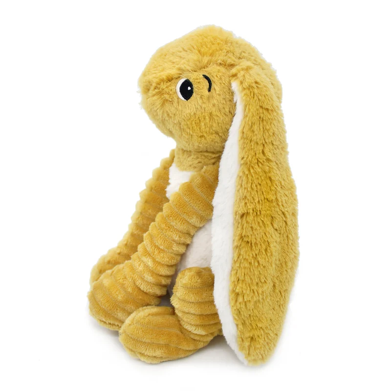 Peluche lapin Toudou maman et son bébé jaune moutarde - Les Ptipotos