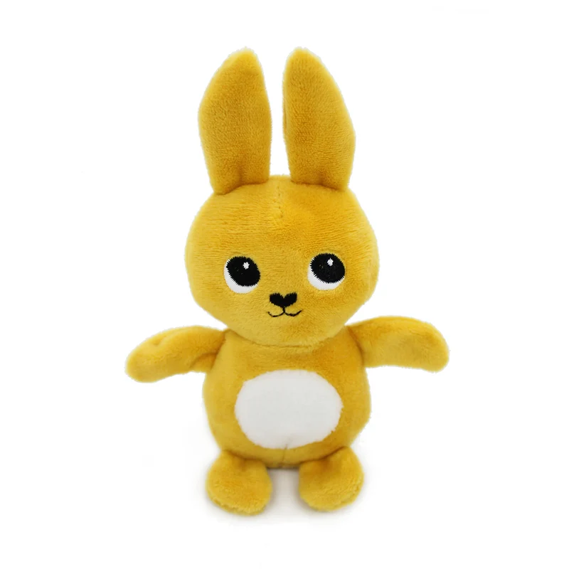 Peluche lapin Toudou maman et son bébé jaune moutarde - Les Ptipotos