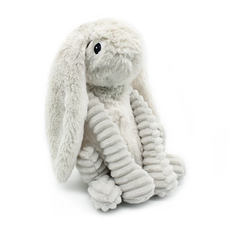 Peluche lapin Toudou maman et son bébé gris clair - Les Ptipotos