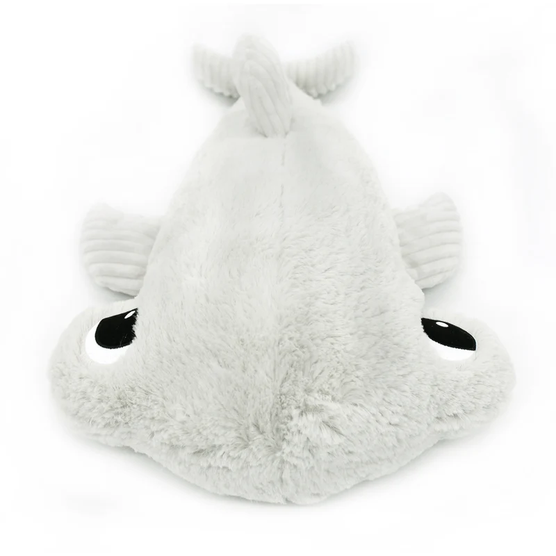 Peluche requin marteau Clou maman et son bébé gris clair - Les Ptipotos