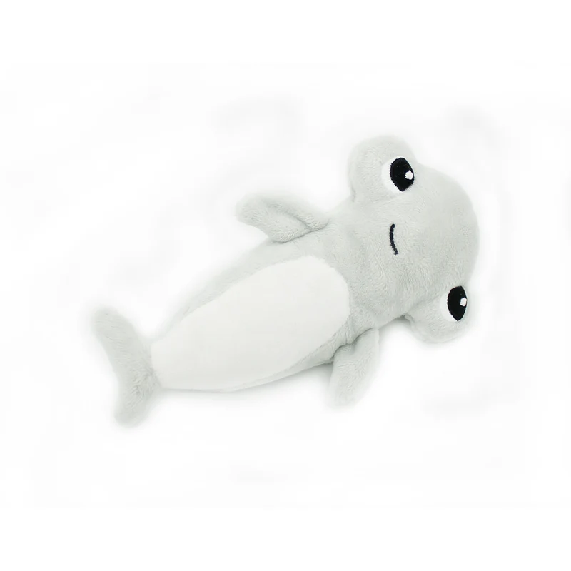 Peluche requin marteau Clou maman et son bébé gris clair - Les Ptipotos