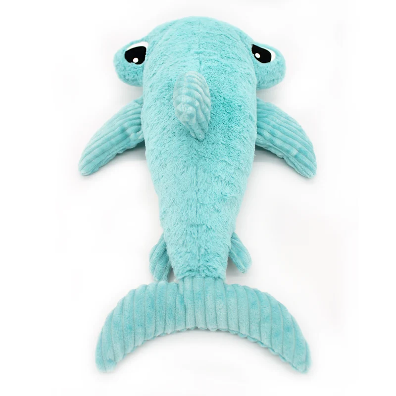 Peluche requin marteau Clou maman et son bébé bleu aqua - Les Ptipotos