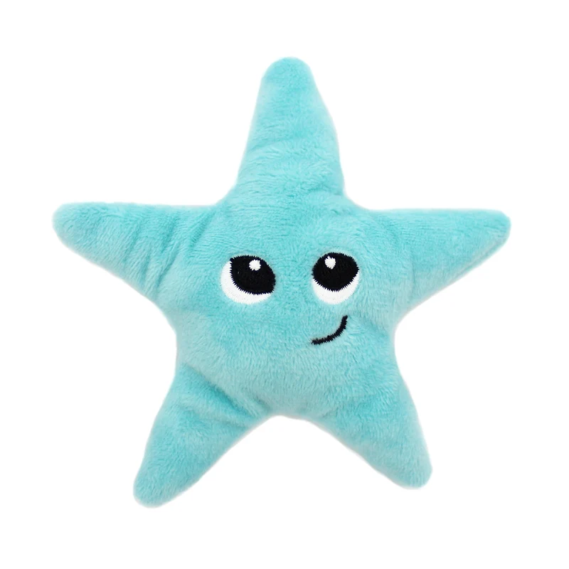 Peluche étoile de mer Wahou maman et son bébé bleu aqua - Les Ptipotos