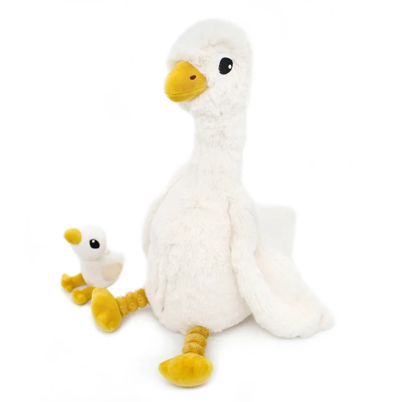 Peluche oie Jébongou maman et son bébé blanc - Les Ptipotos