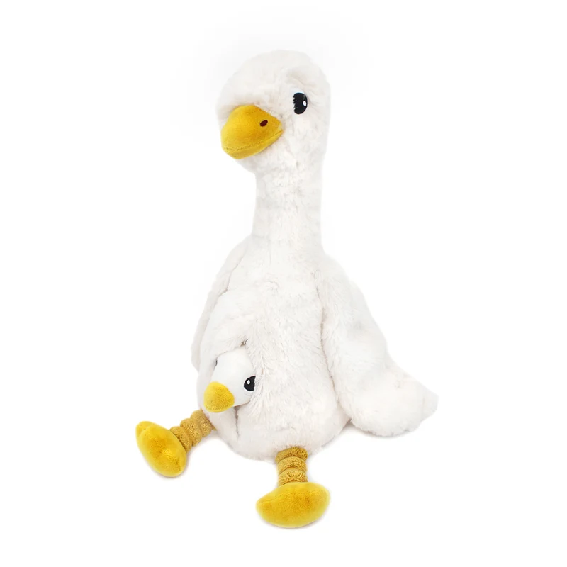 Peluche oie Jébongou maman et son bébé blanc - Les Ptipotos