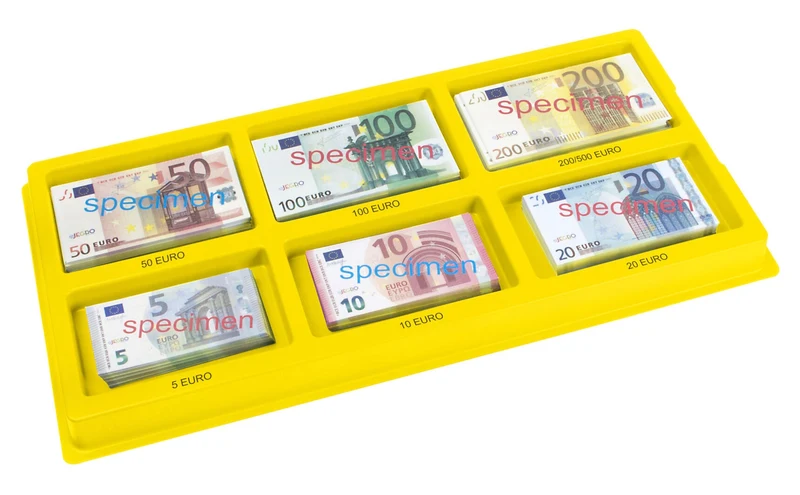 Plateau de tri des billets euros