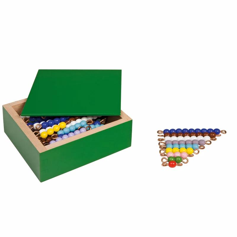 Boite de perles colorés individuelles en verre x10 - Nienhuis AMI