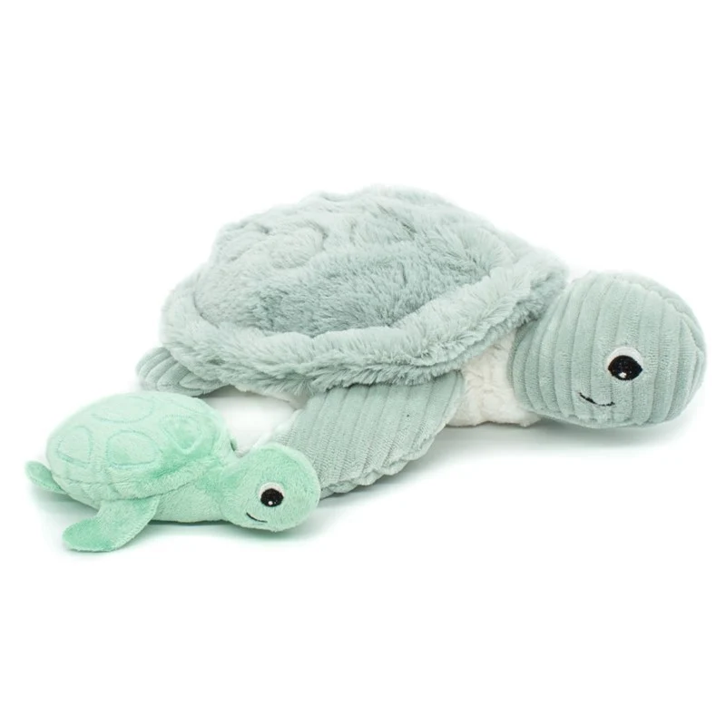 Peluche tortue Sauvenou maman et son bébé menthe - Les Ptipotos