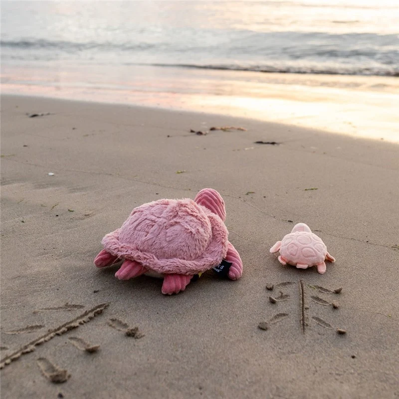 Peluche tortue Sauvenou maman et son bébé rose - Les Ptipotos
