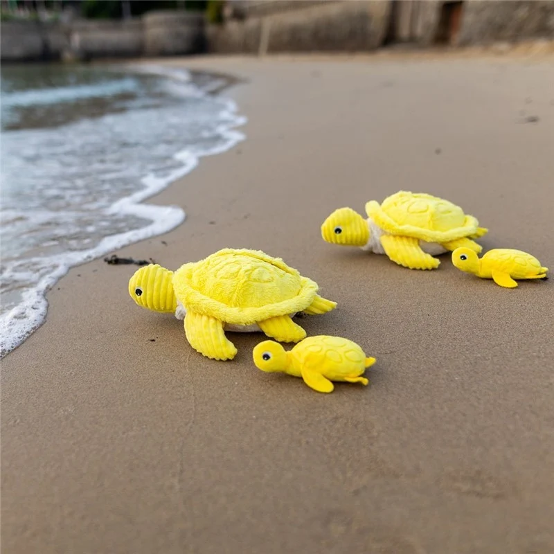 Peluche tortue Sauvenou maman et son bébé jaune - Les Ptipotos