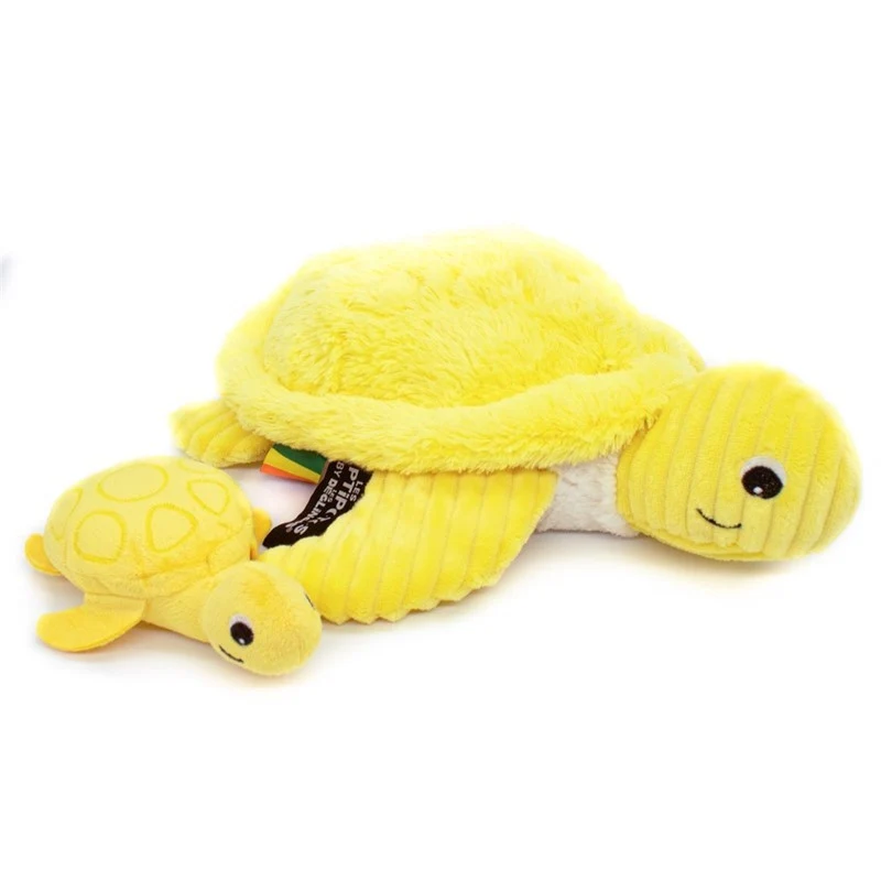 Peluche tortue Sauvenou maman et son bébé jaune - Les Ptipotos