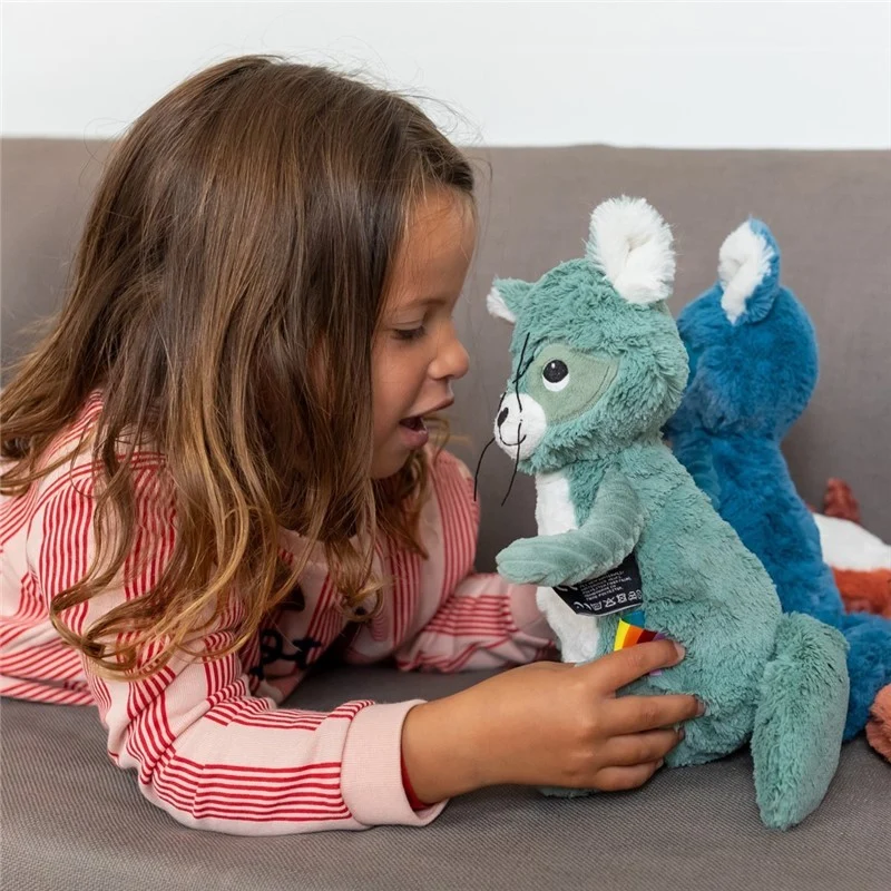 Peluche raton laveur Netoitou bleu - Les Ptipotos