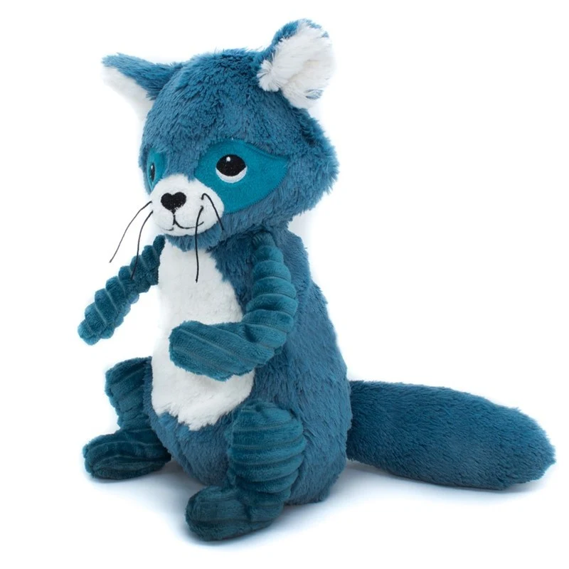 Peluche raton laveur Netoitou bleu - Les Ptipotos