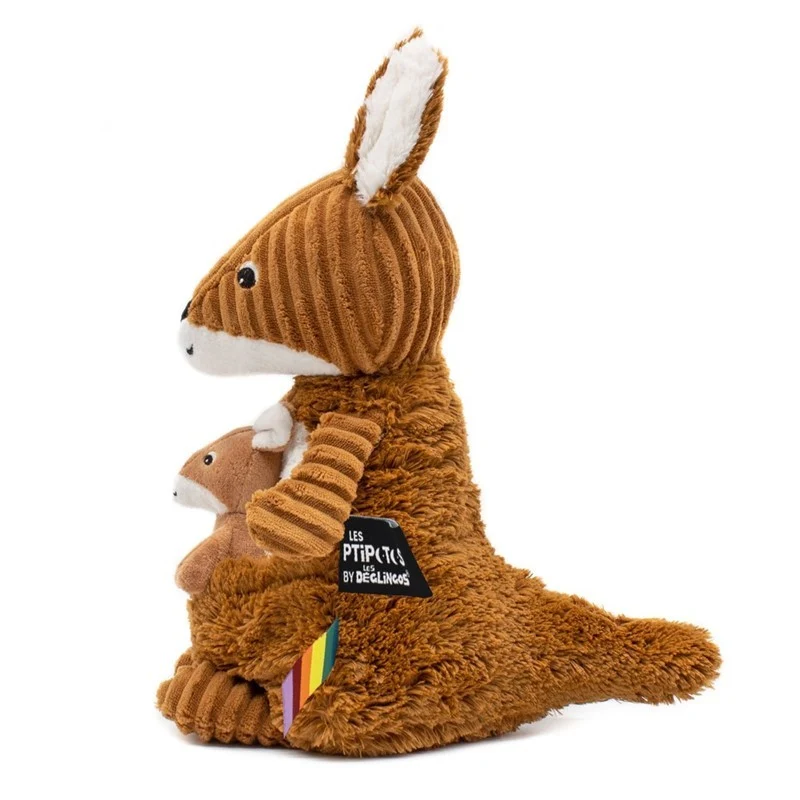 Peluche kangourou Allezou maman et son bébé cassonade - Les Ptipotos